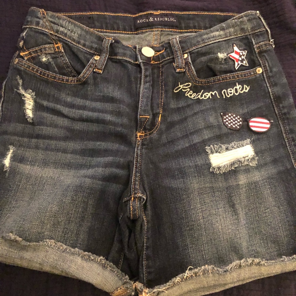 EC Rock & Republic Freedom Frayed Shorts